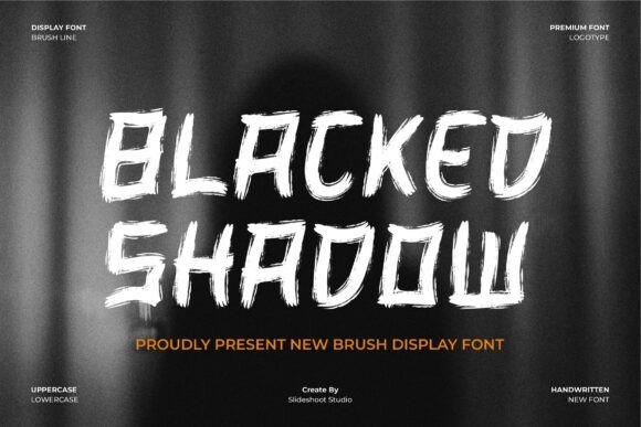 Blacked Shadow: A Bold Brush Font for Impactful Design