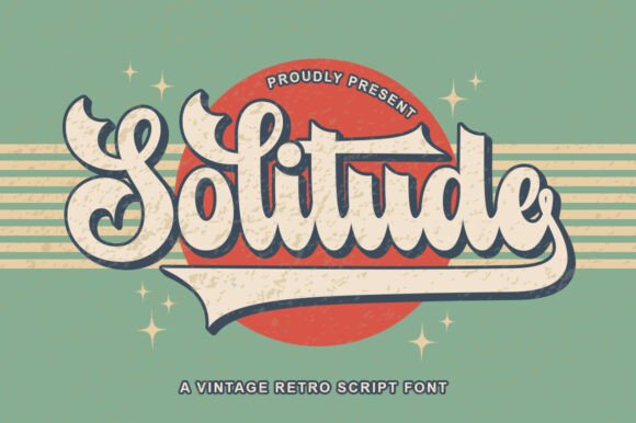 Solitude: A Playfully Nostalgic Display Font for Modern Design